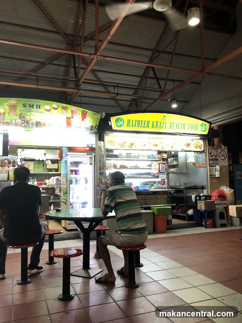 Food court interior with two stalls