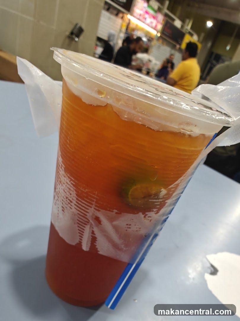 Tropical beverage at food stall