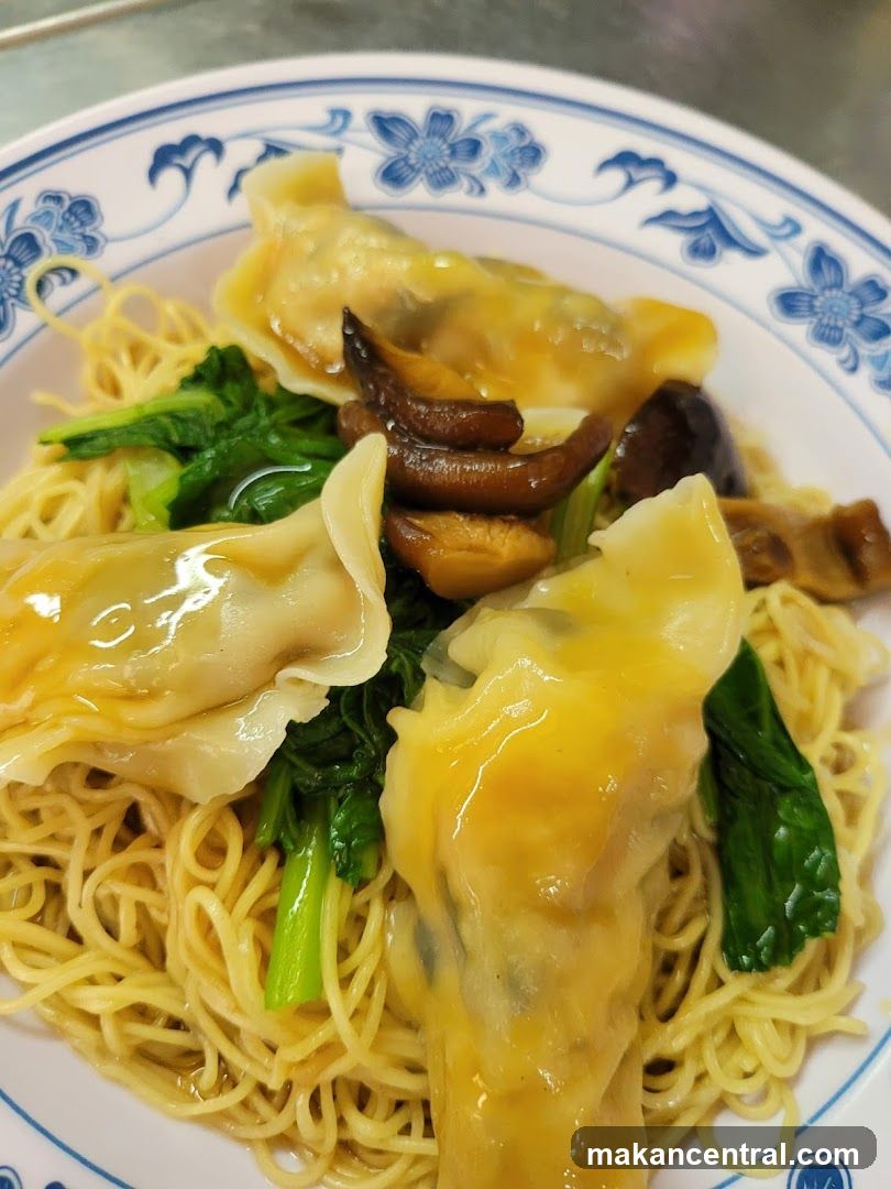 Noodle Dish with Dumplings and Vegetables