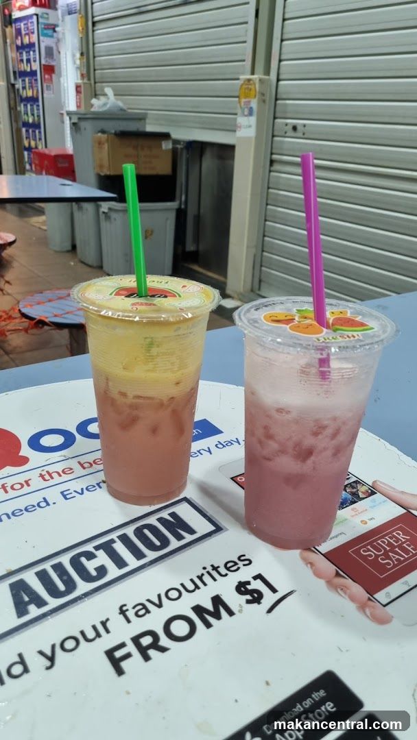 Two iced beverages on a table