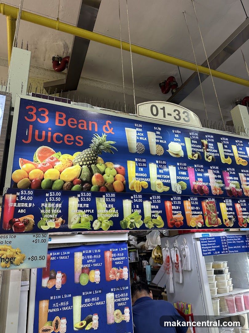 33 Bean & Juices Menu Board
