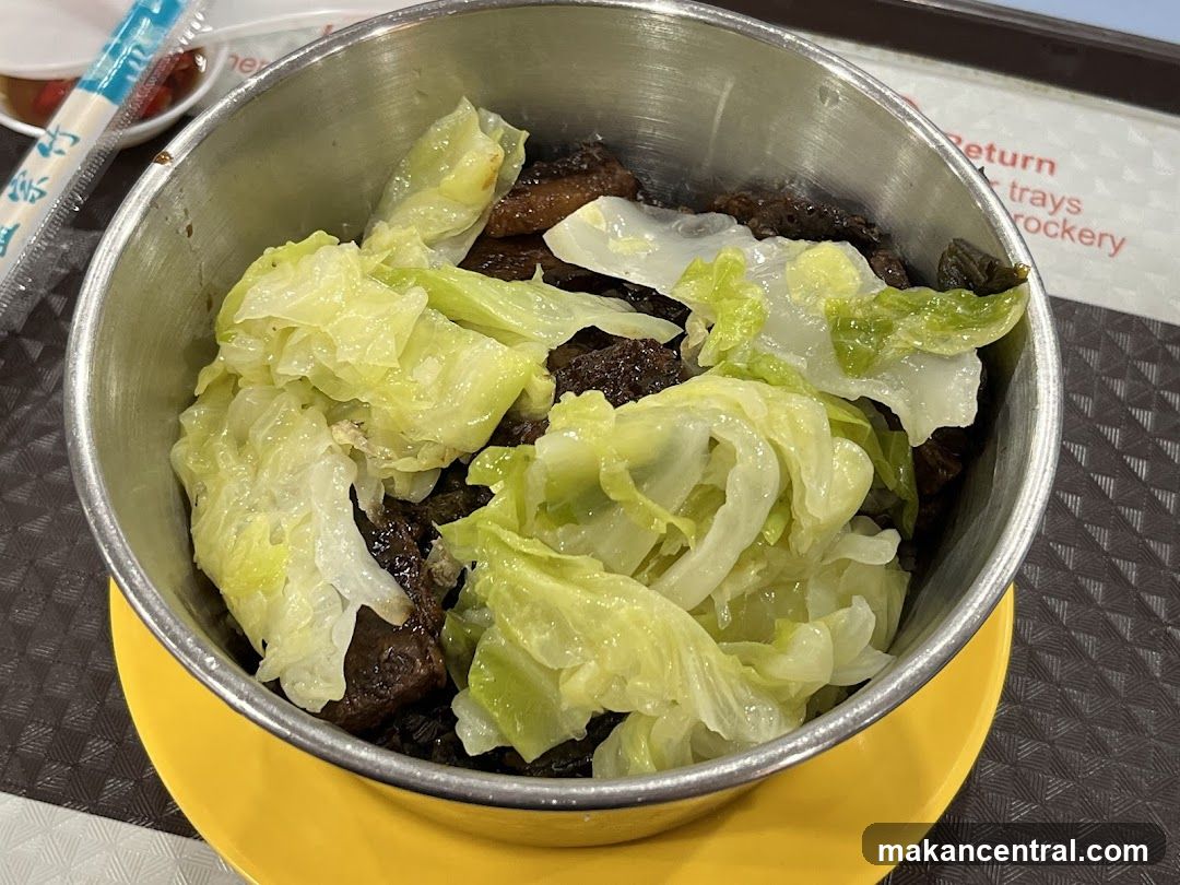 Food served in a metal bowl