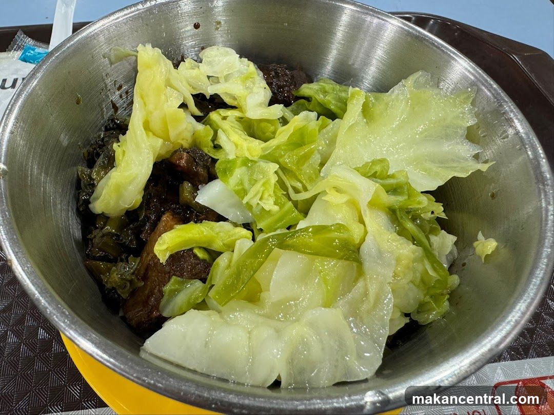 Food in a metal bowl