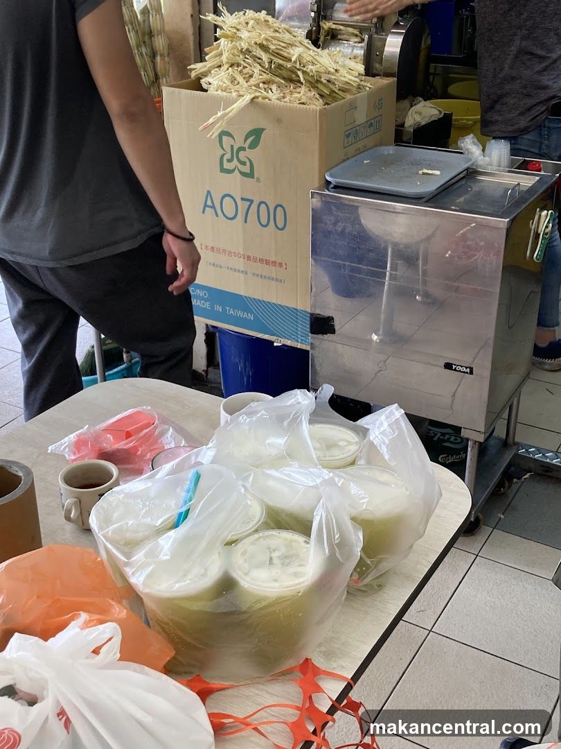 Shop Interior with Sugarcane Juice Preparation