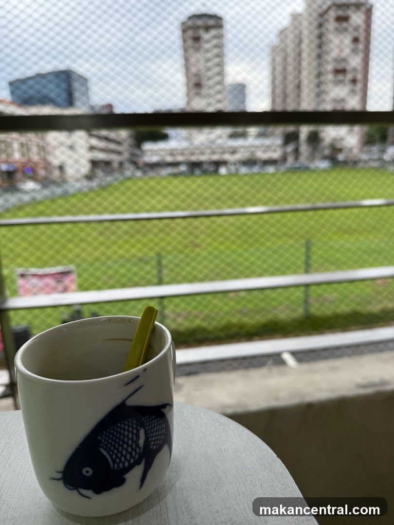 Balcony View with Cup