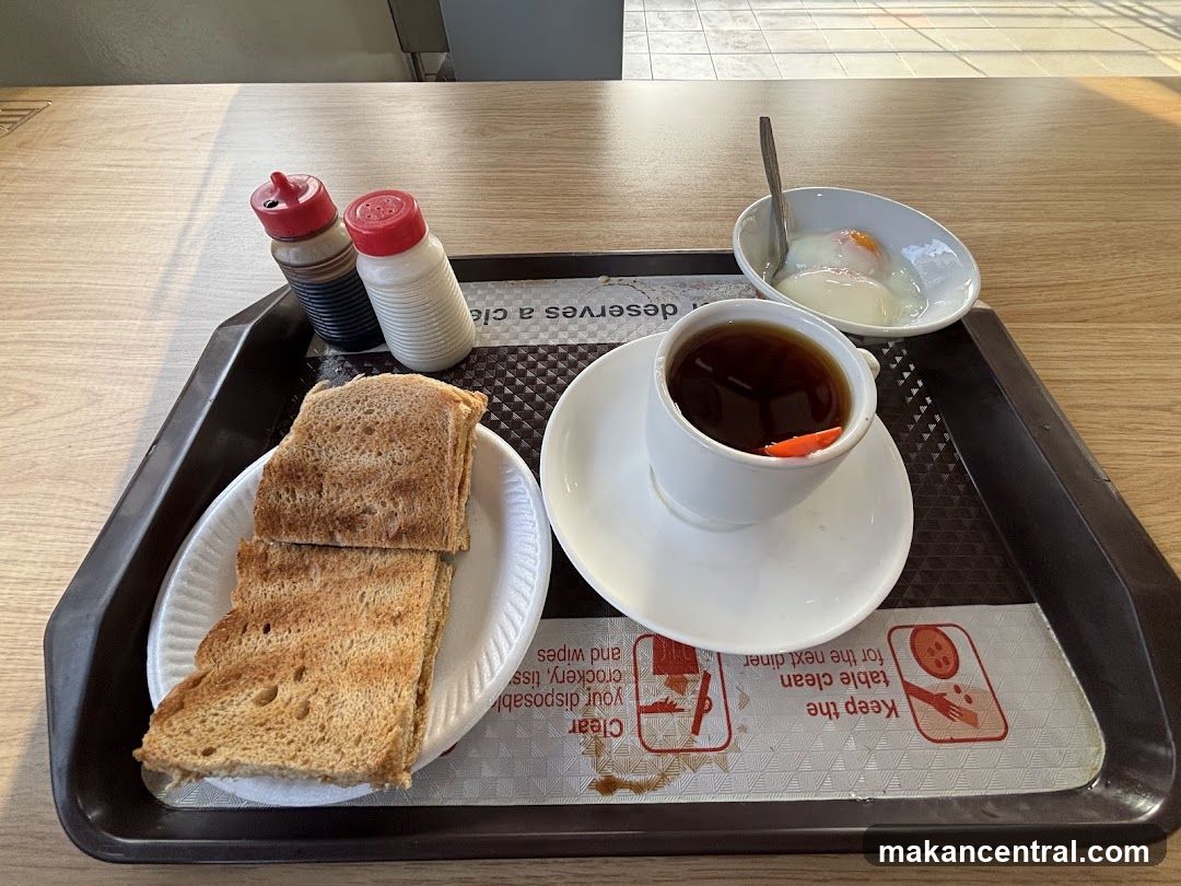 Breakfast Tray on Wooden Table