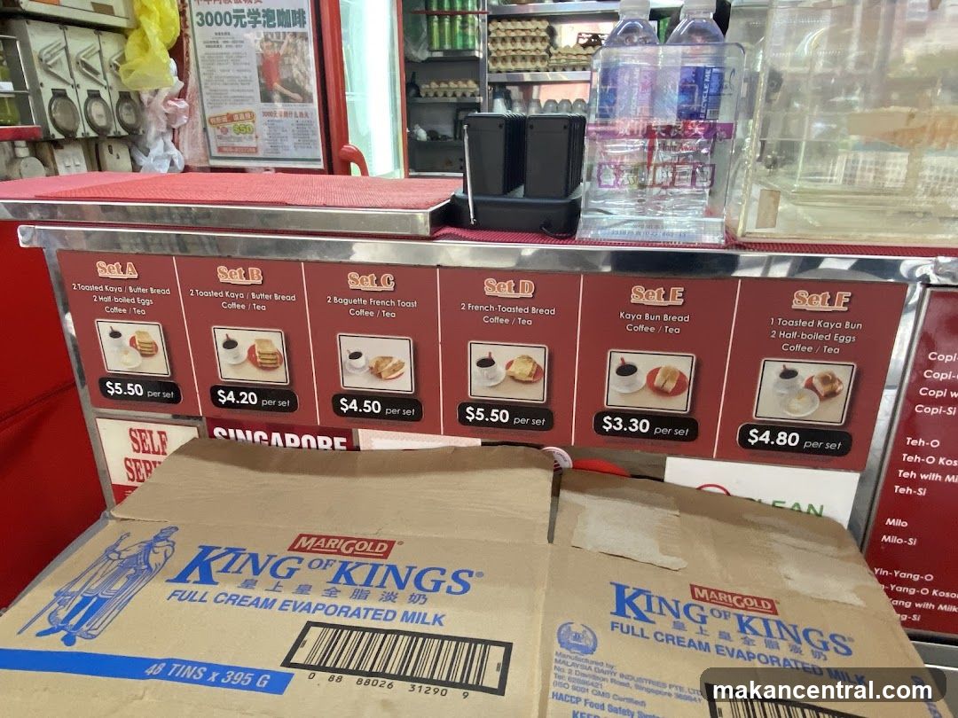 Shop Counter with Menu Board and Product Boxes