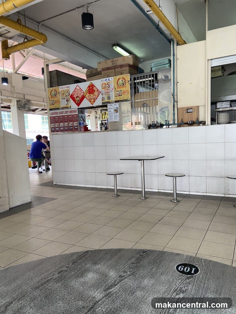 Interior of a food stall area