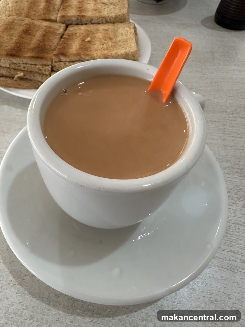 Cup of tea with toast