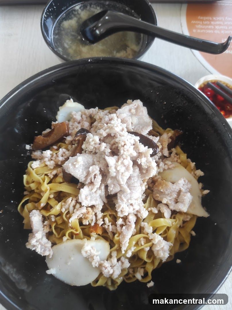 Food Item in Black Bowl