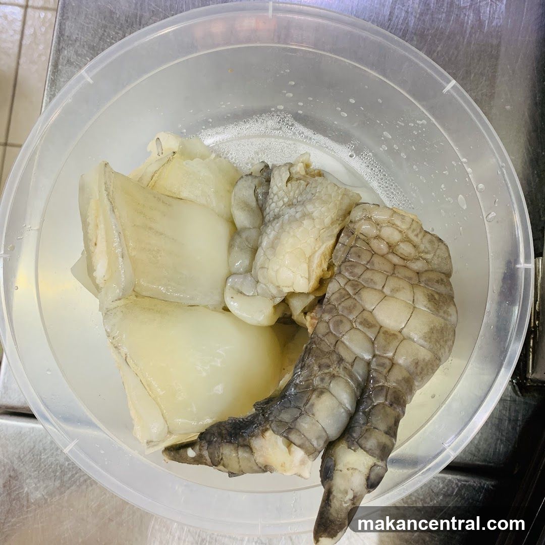 Raw Snake Meat in Plastic Bowl