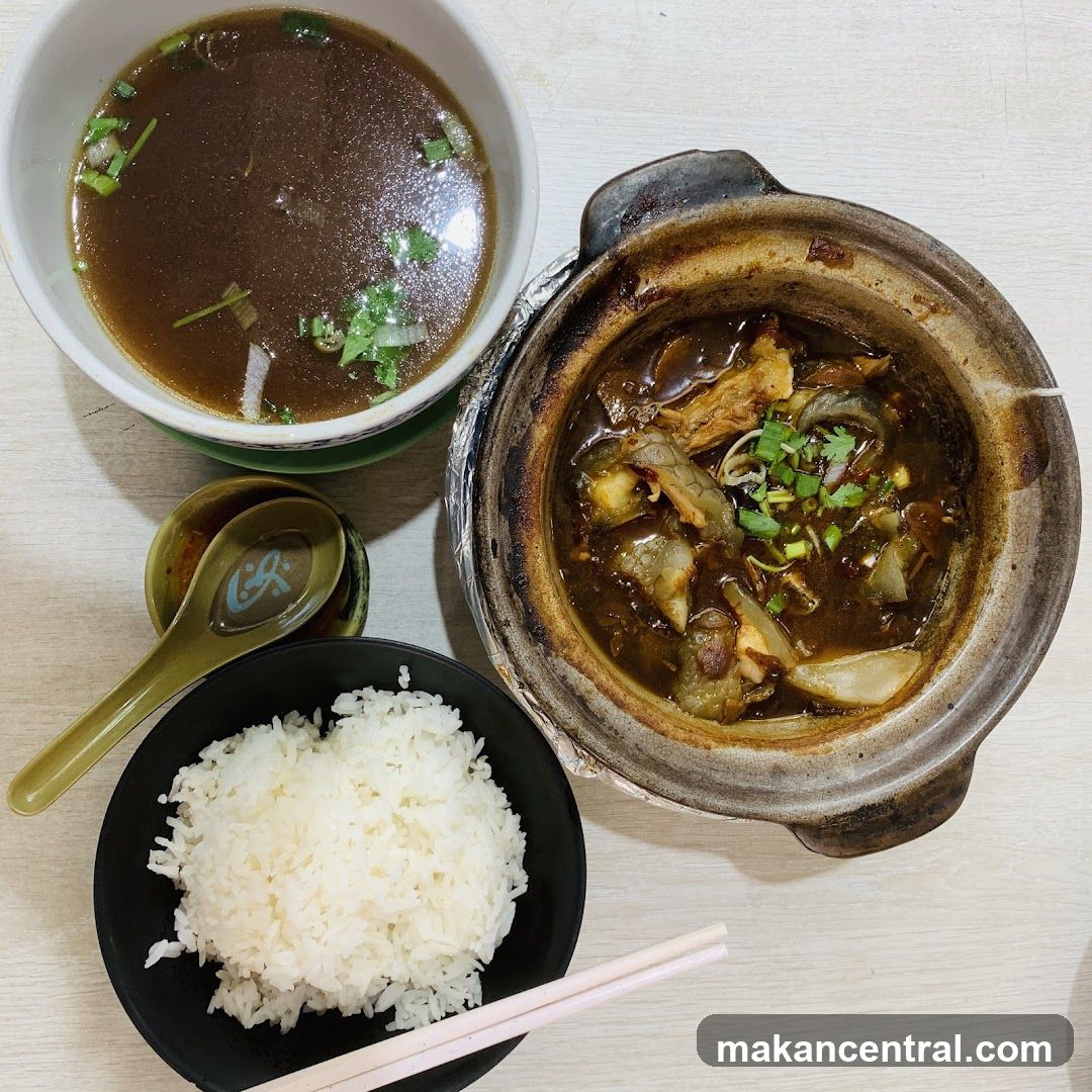 Food served on table