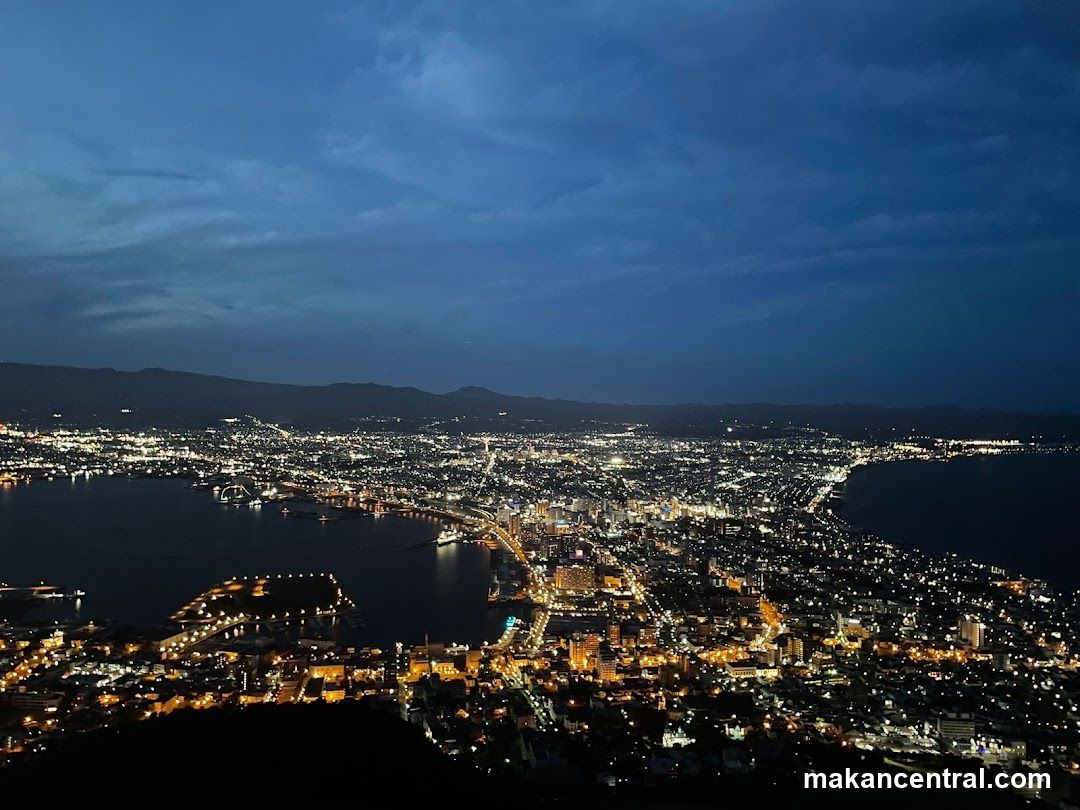 Nighttime cityscape from elevated viewpoint