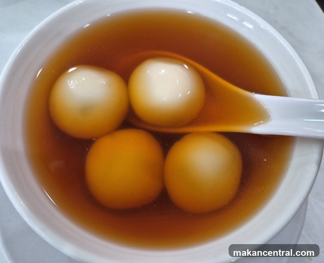 Bowl of Tangyuan in Brown Sugar Syrup