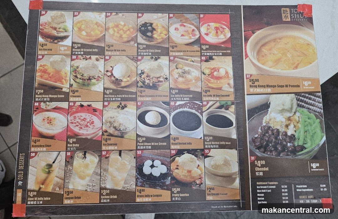 Cold Desserts Menu