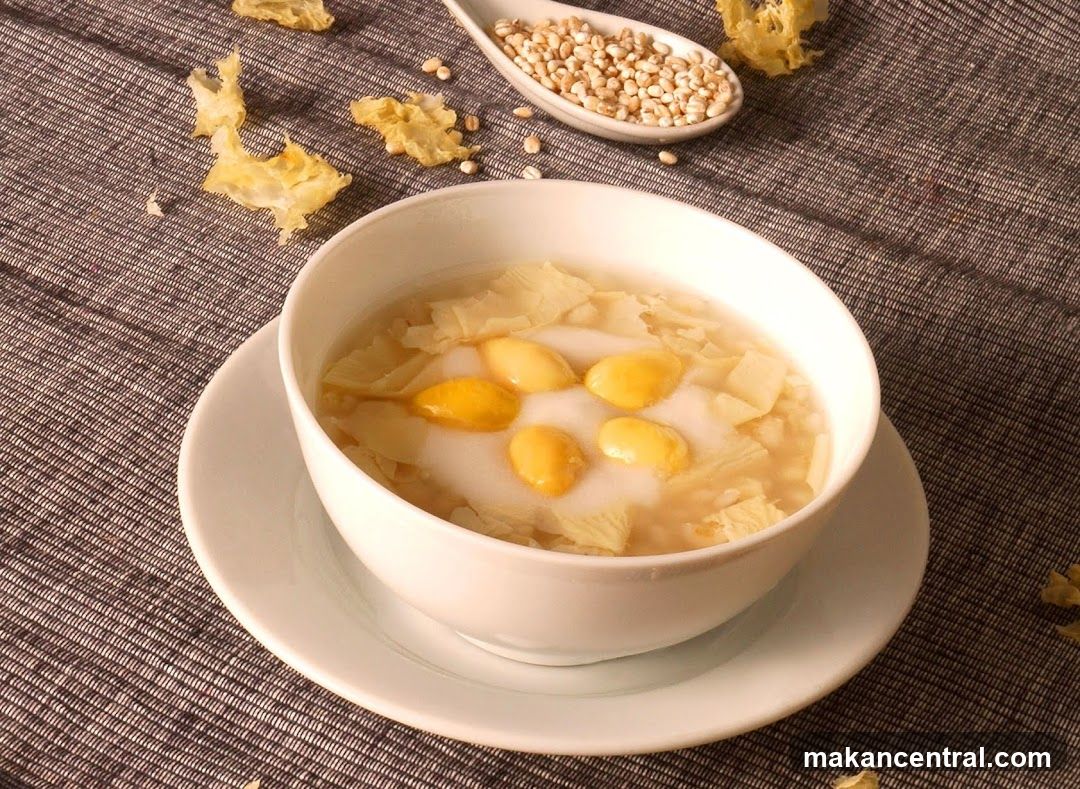 Bowl of Sweet Soup with Tapioca and Egg Yolks