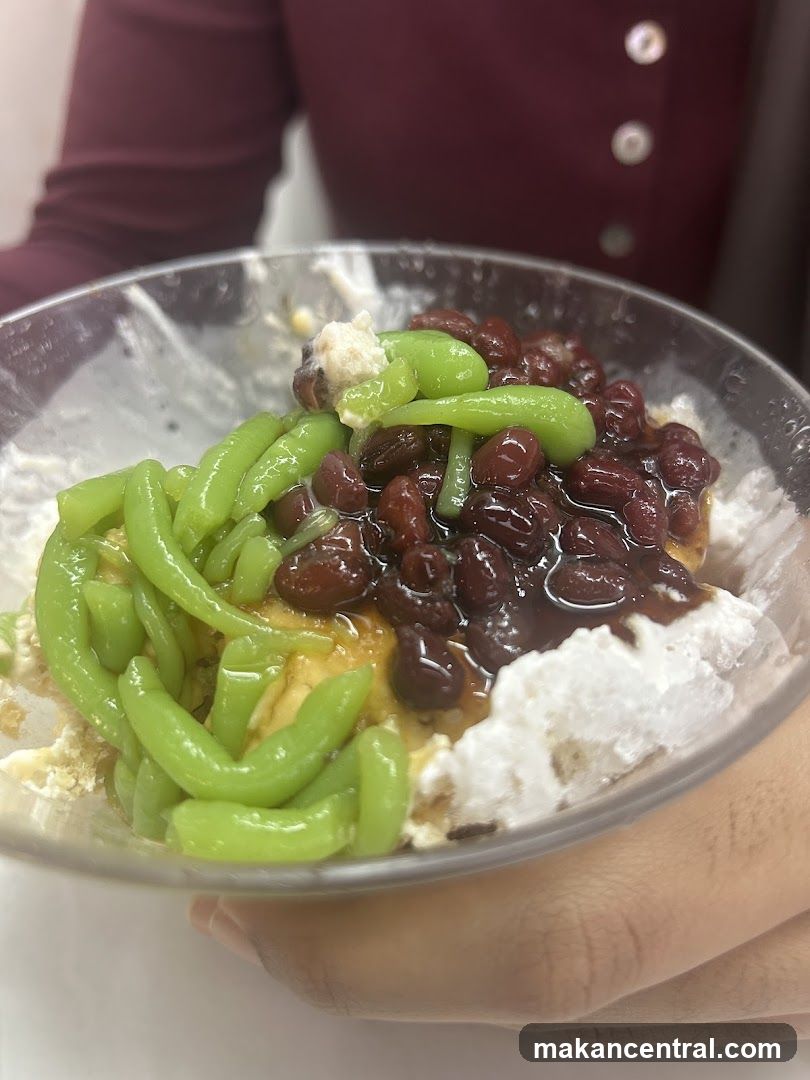 Hand holding dessert bowl
