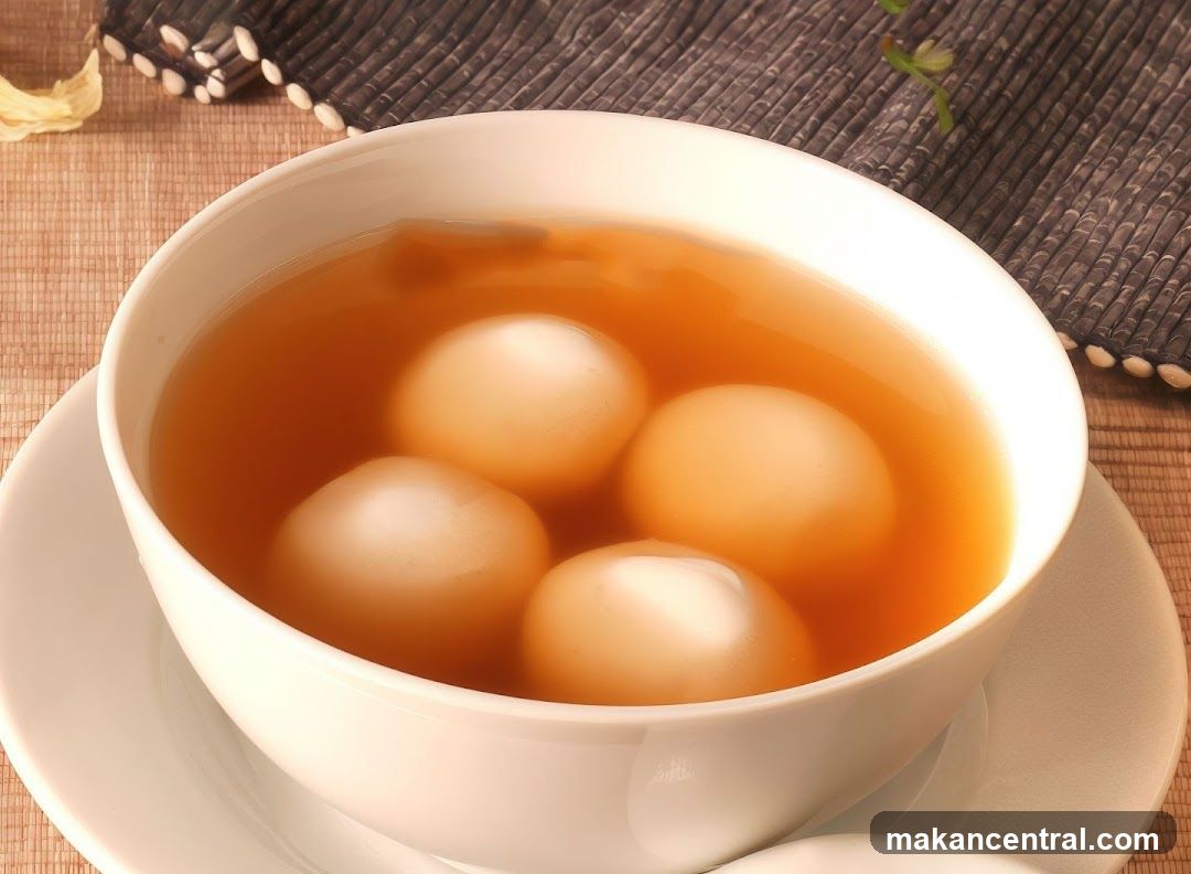 Bowl of Soup with Dumplings