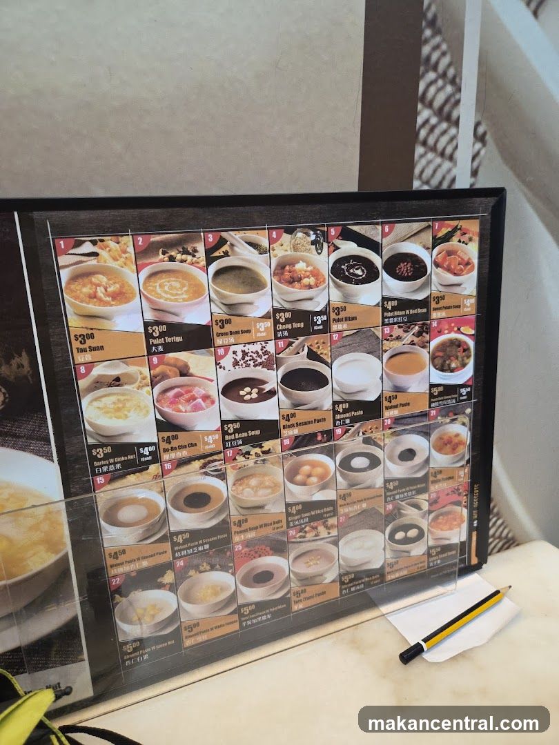 Dessert and Soup Menu Board