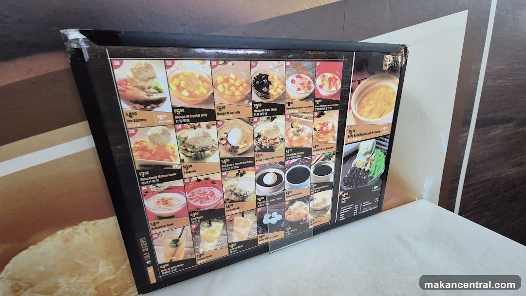 Cold Desserts Menu Board
