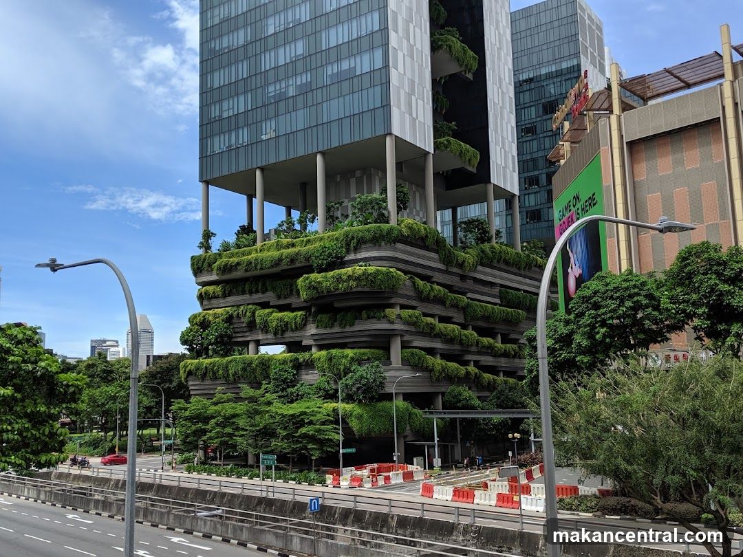Urban Green Building with Advertisements