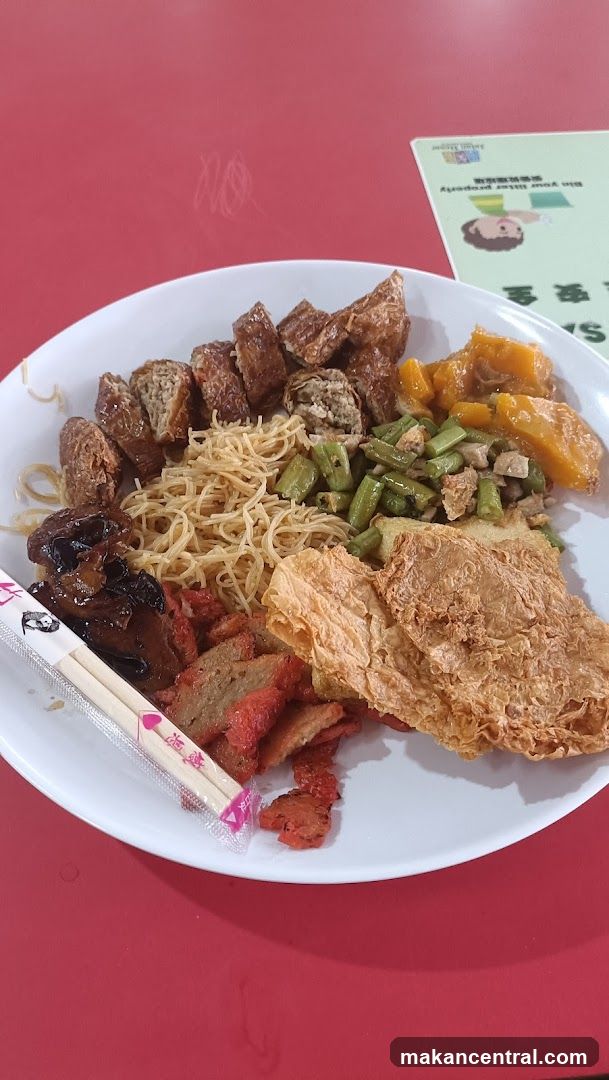 Food Plate on Red Surface
