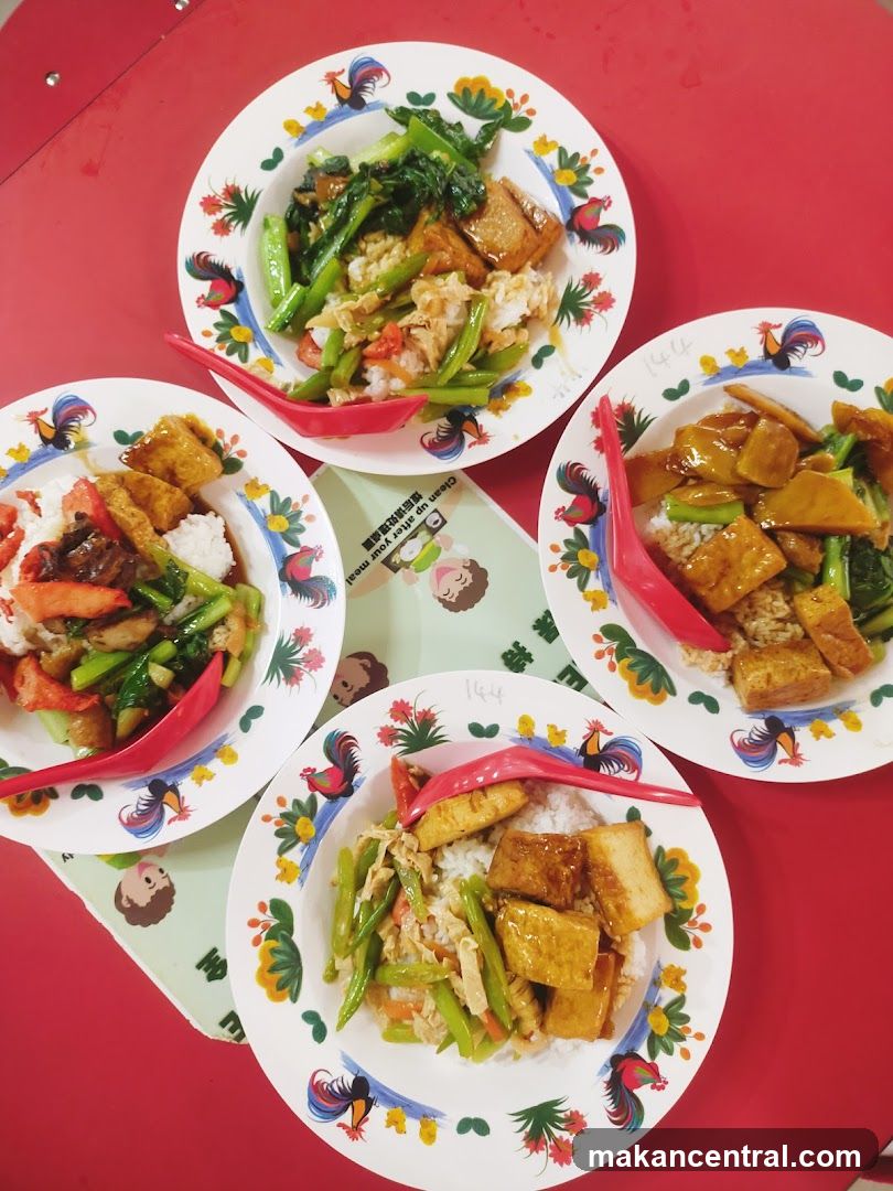 Food Plates on Red Table