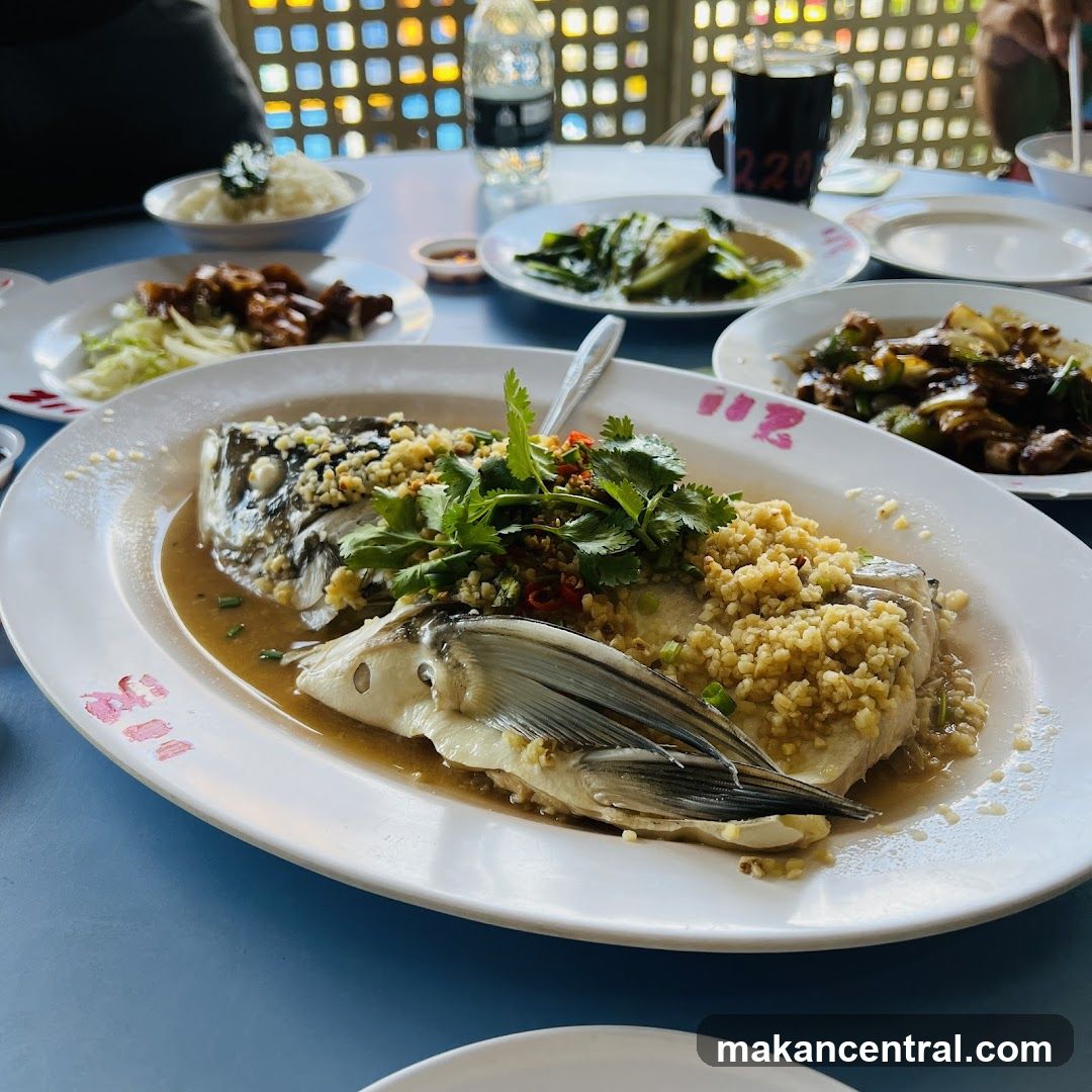 Dining Table with Seafood Dish