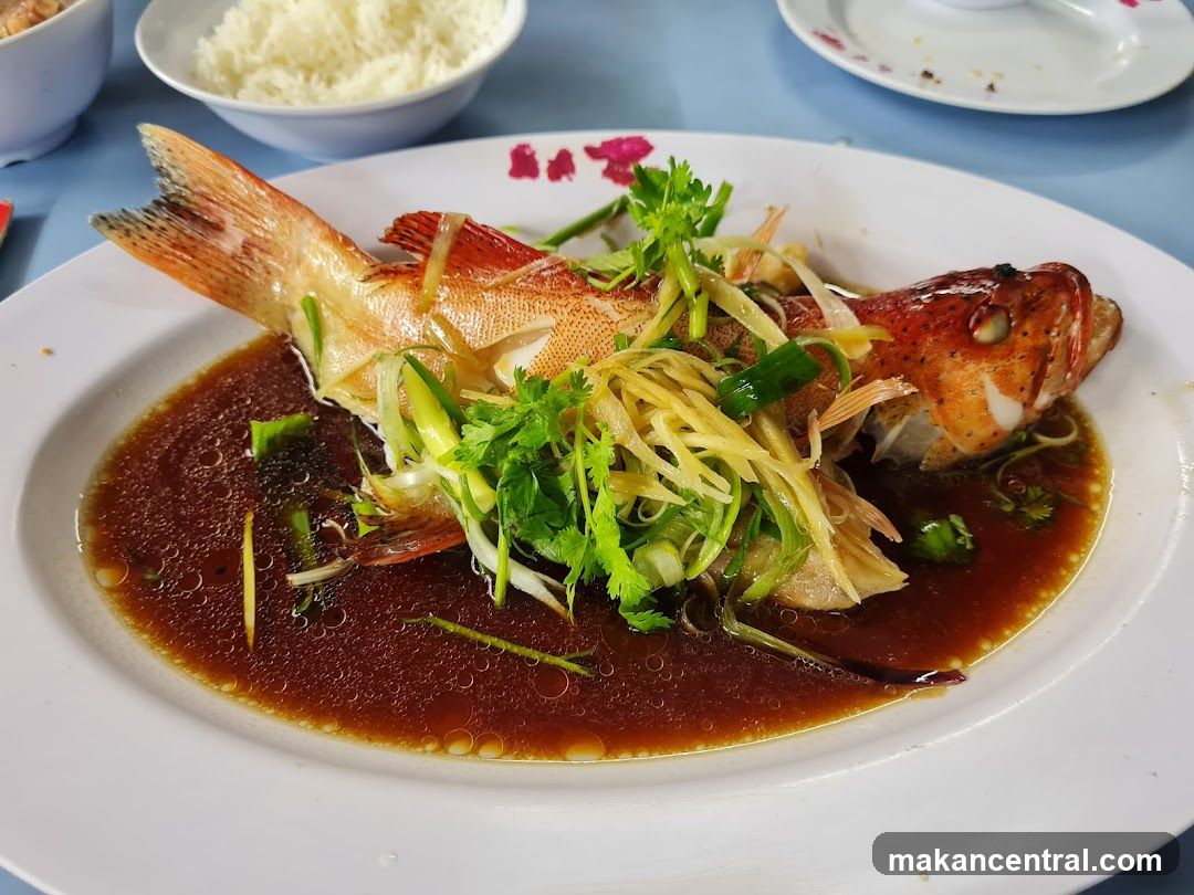 Dish served at dining table