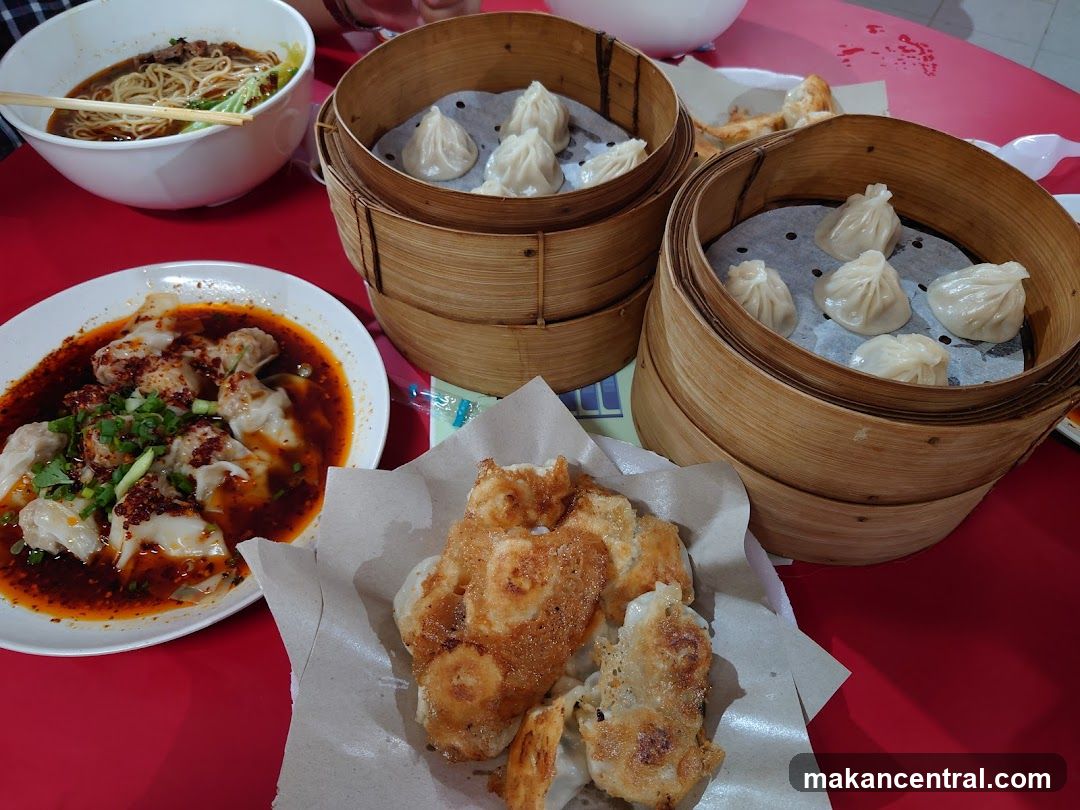 Dumplings and Noodles at a Restaurant
