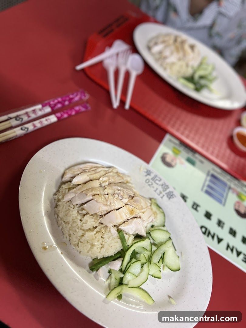 Chicken Rice Plate at Food Stall