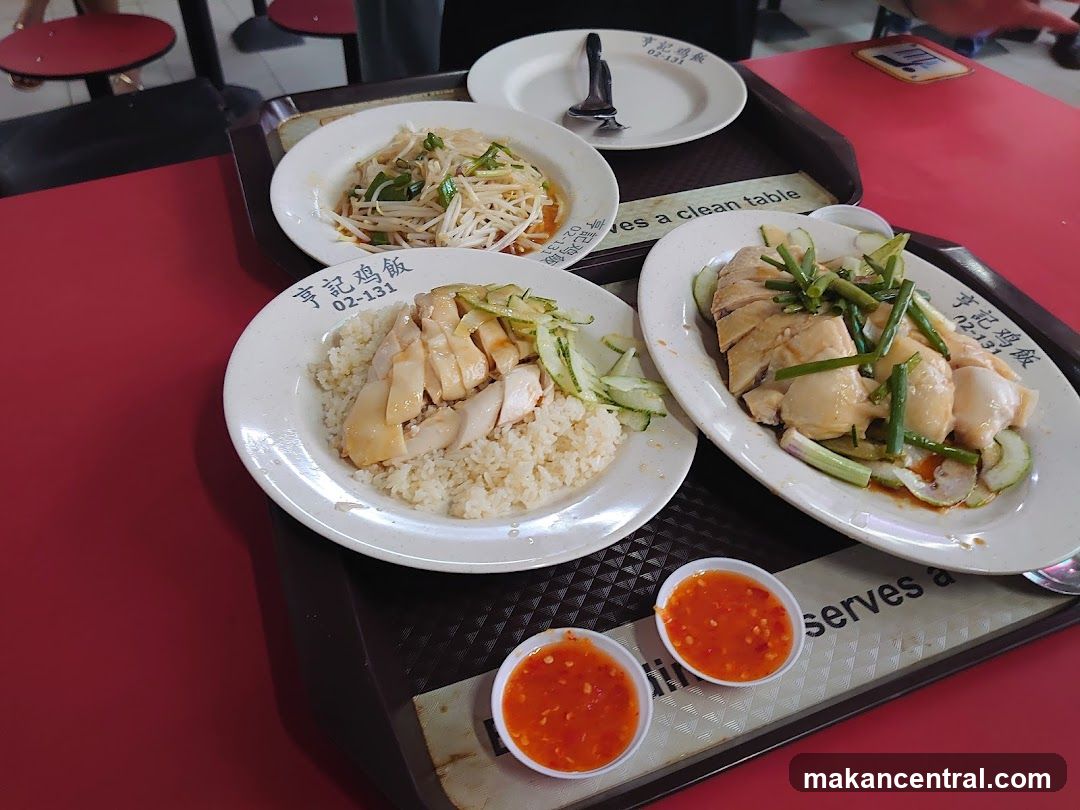 Food served at a hawker stall