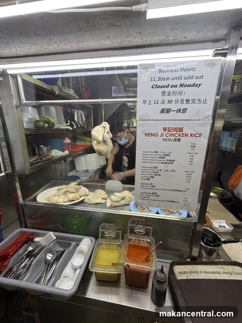 Heng Ji Chicken Rice stall interior