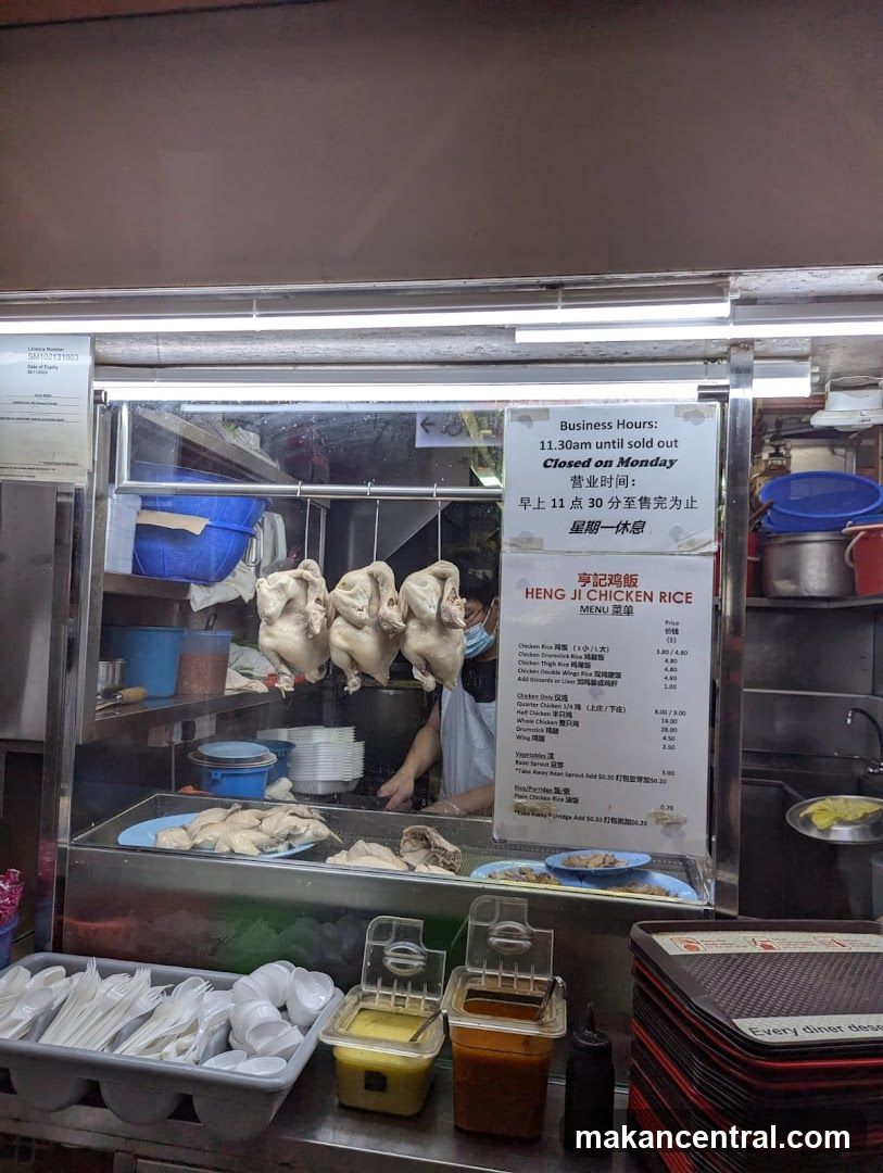 Heng Ji Chicken Rice stall interior