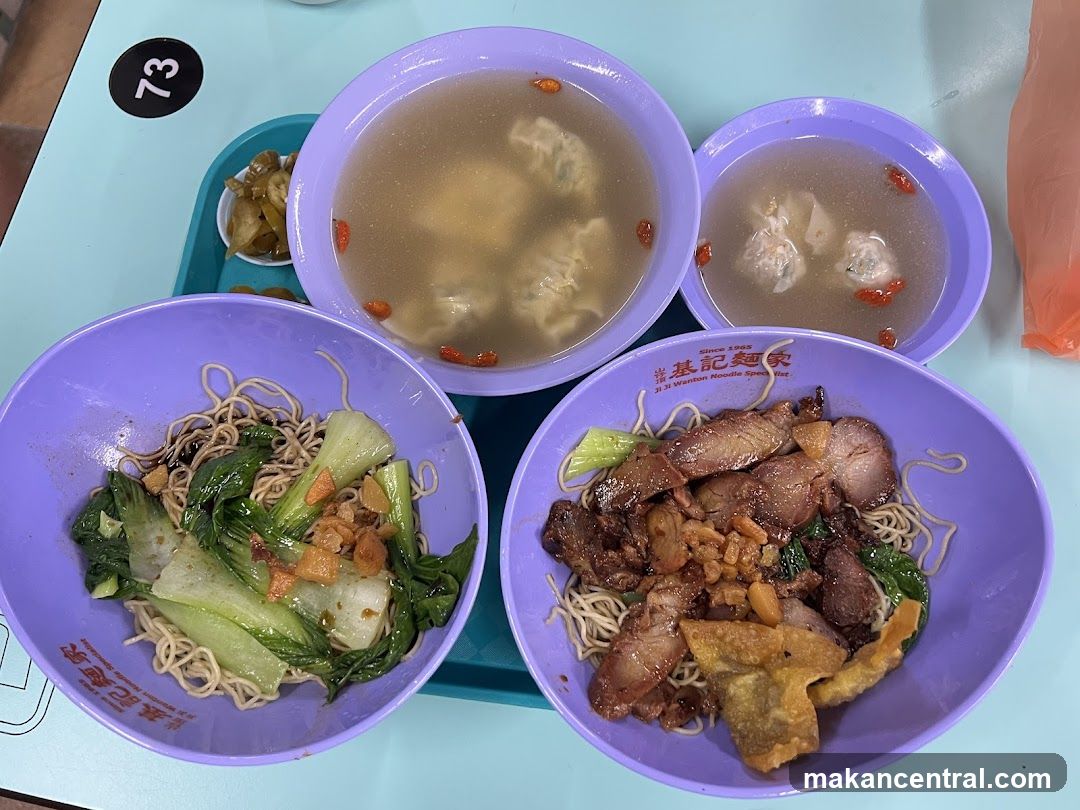 Food served at a noodle shop