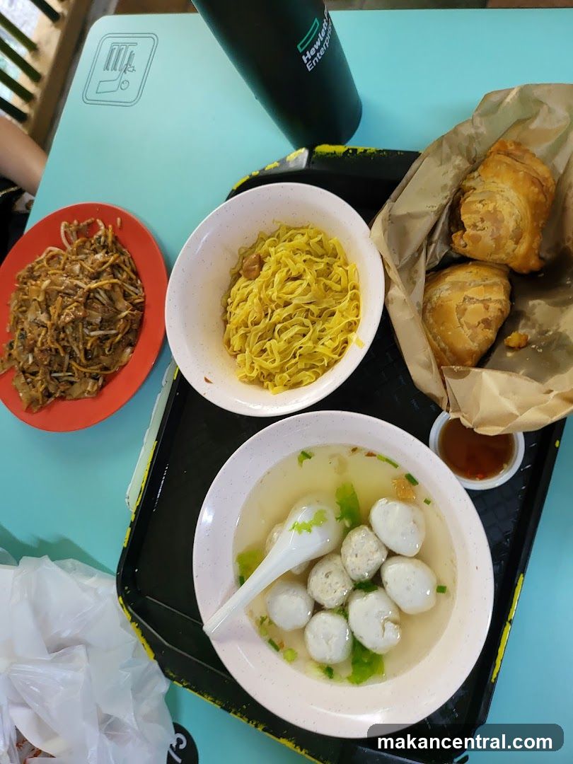 Food served at a stall