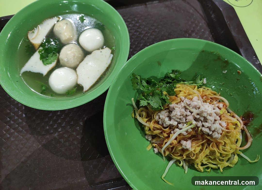 Food served in green bowls