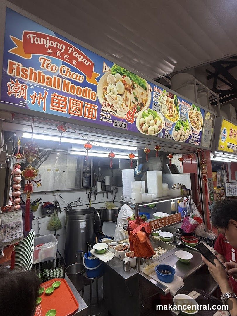 Tanjong Pagar Teo Chew Fishball Noodle stall interior