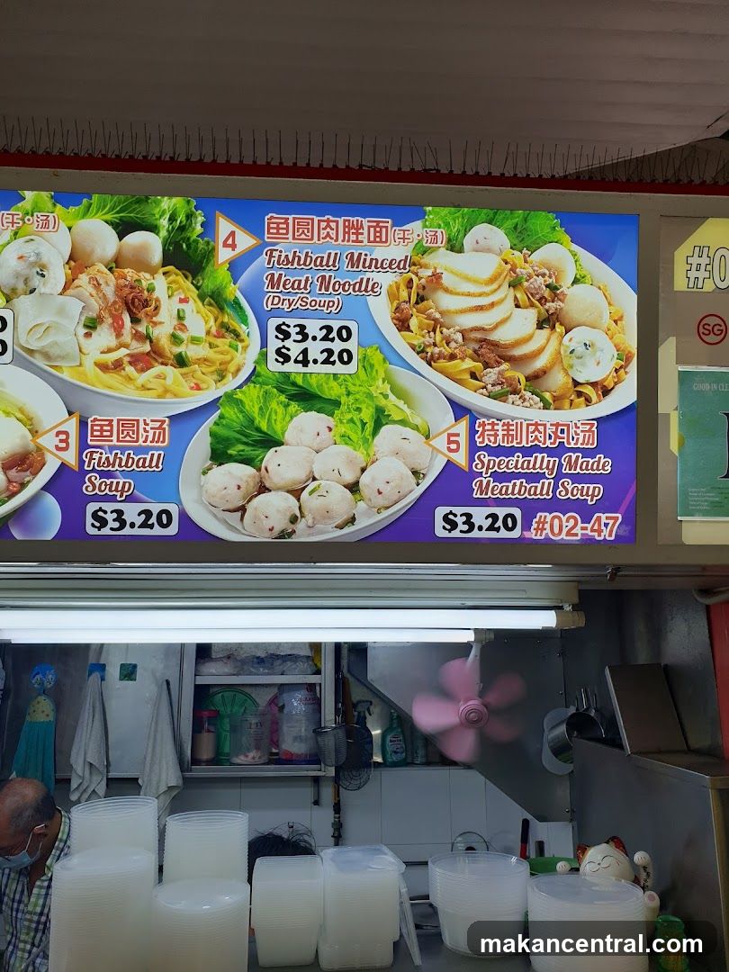 Fishball Noodle and Soup Menu