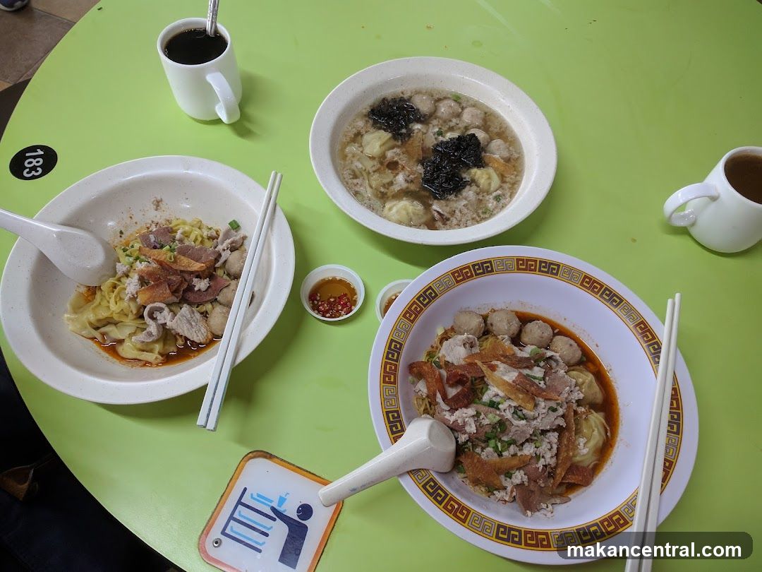 Food at a table