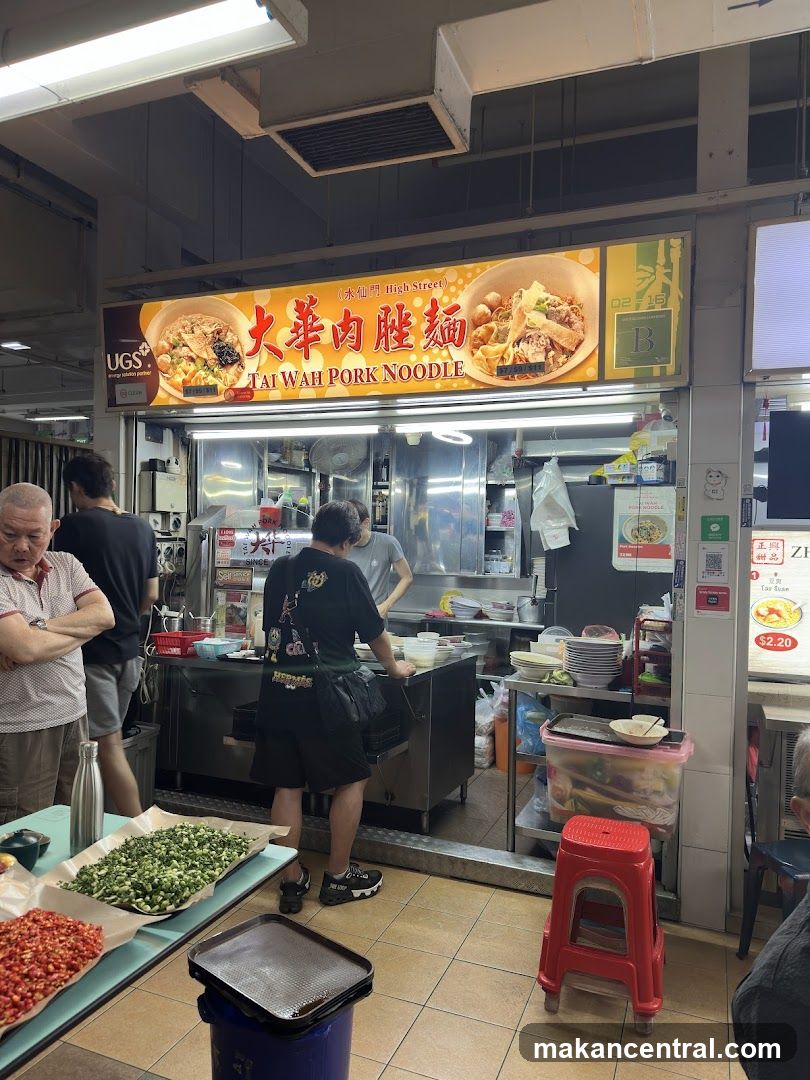 Tai Wah Pork Noodle stall interior