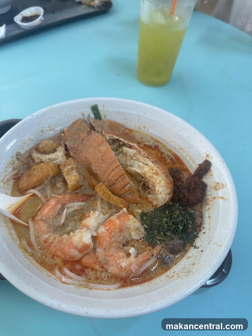 Food at a dining table