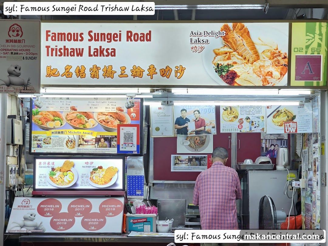 Famous Sungei Road Trishaw Laksa stall