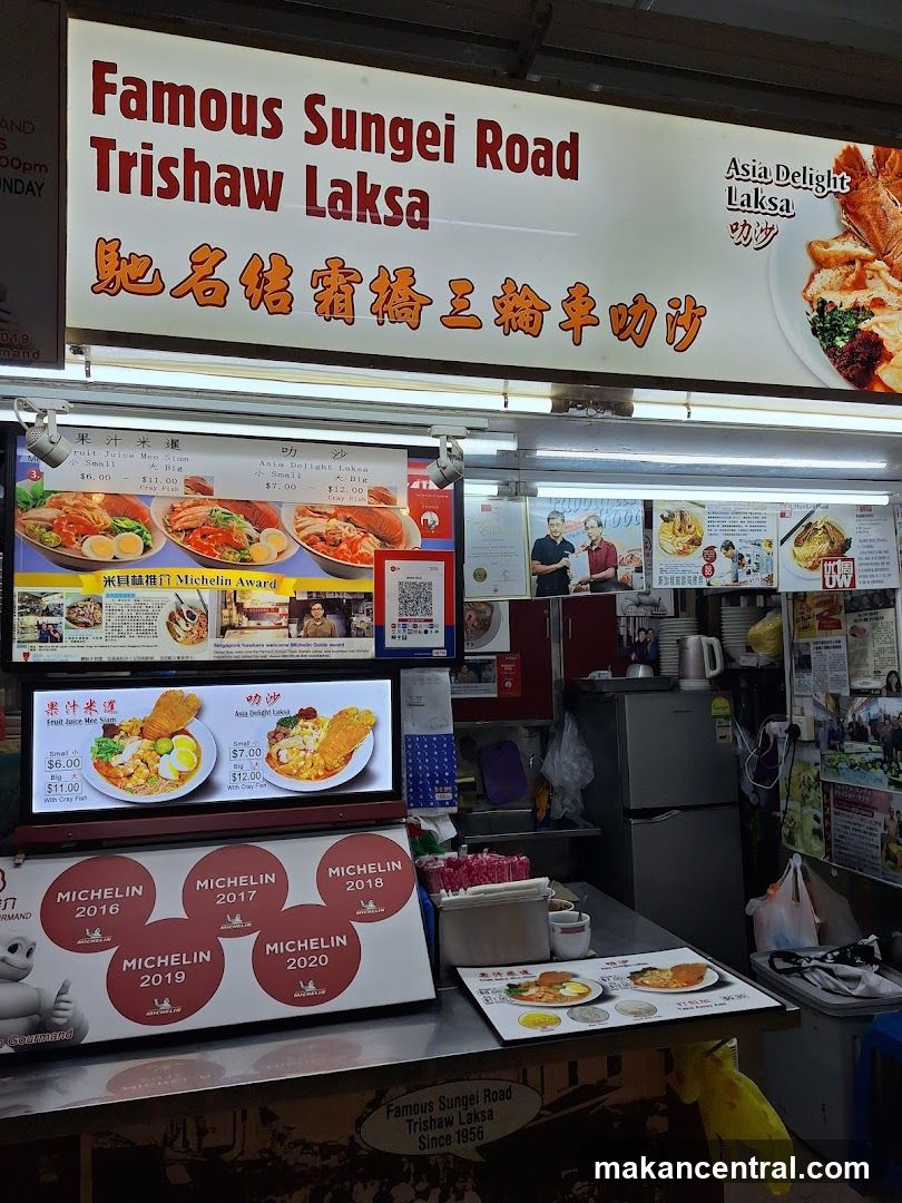 Famous Sungei Road Trishaw Laksa Shopfront