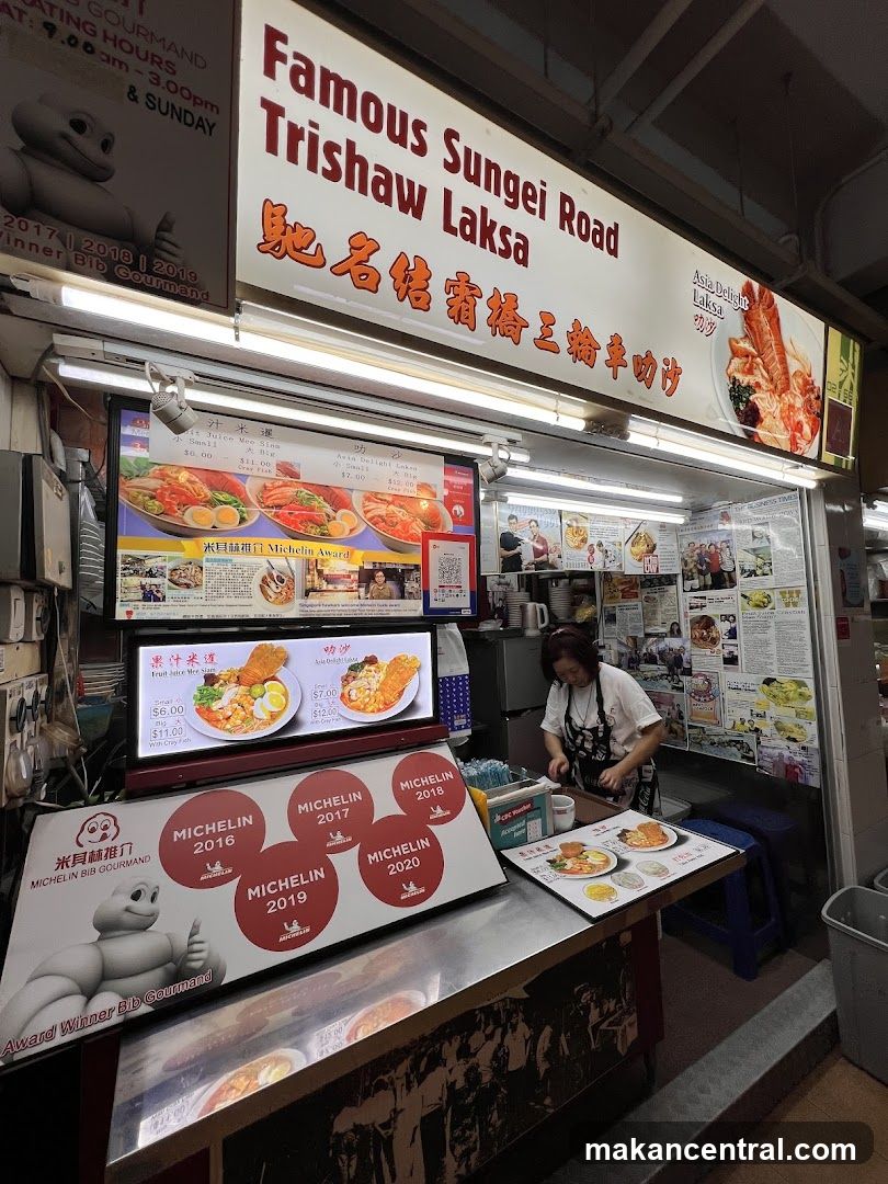 Famous Sungei Road Trishaw Laksa stall