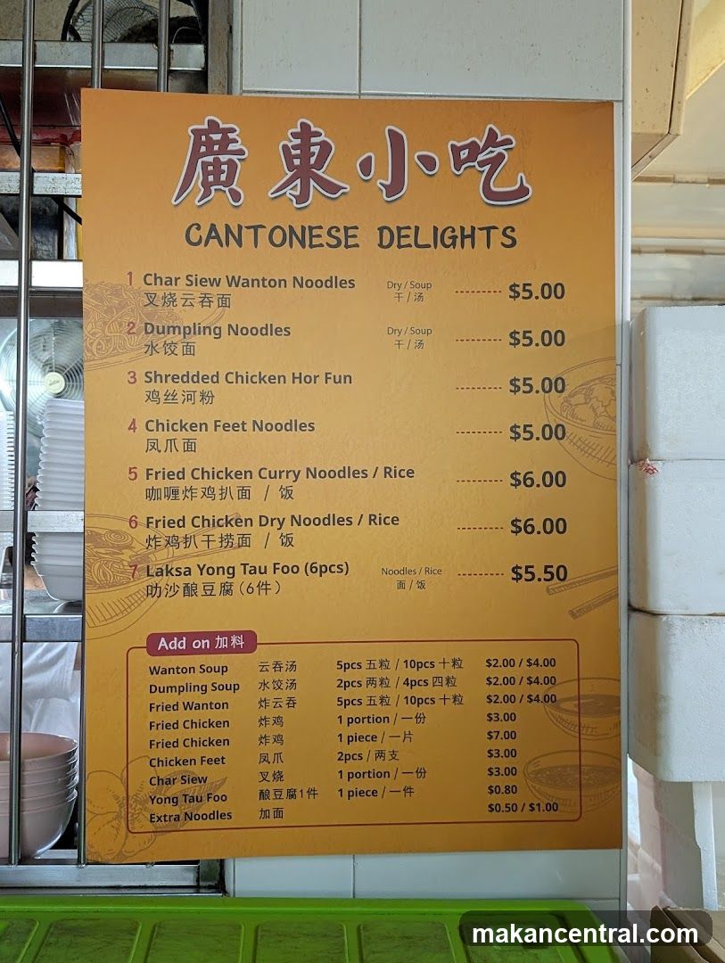 Cantonese Delights Menu