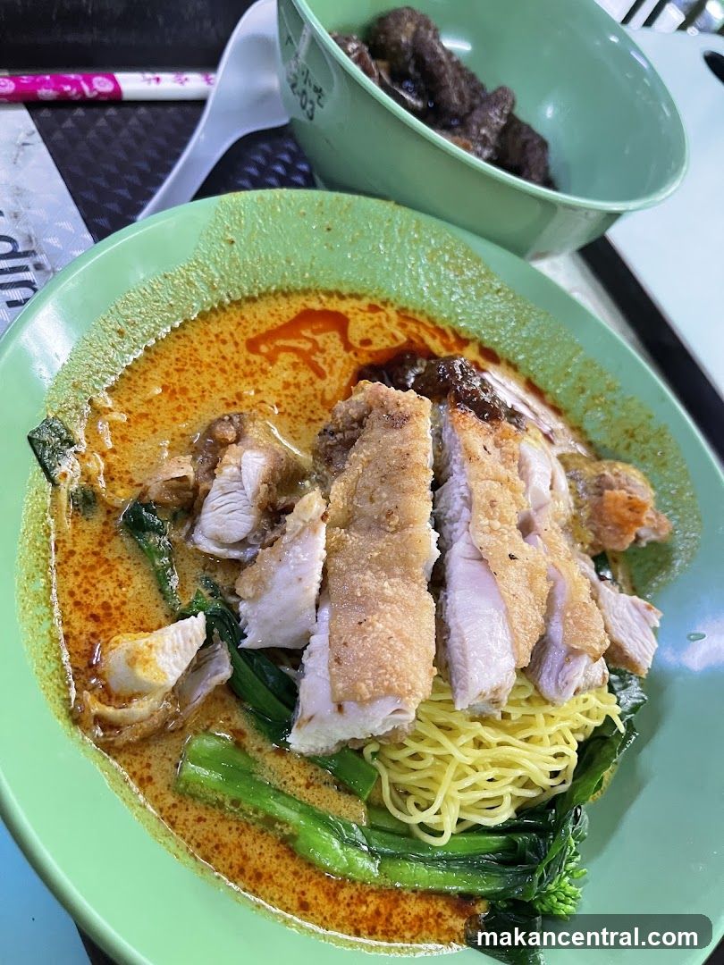 Food dish in green bowl