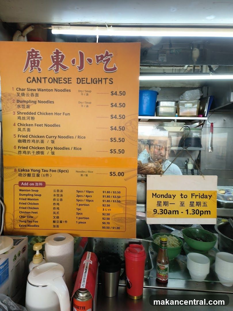 Cantonese Delights Menu