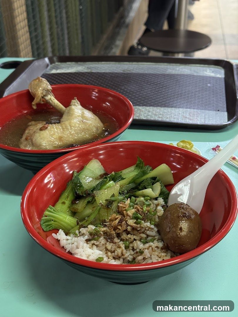 Food served at a stall