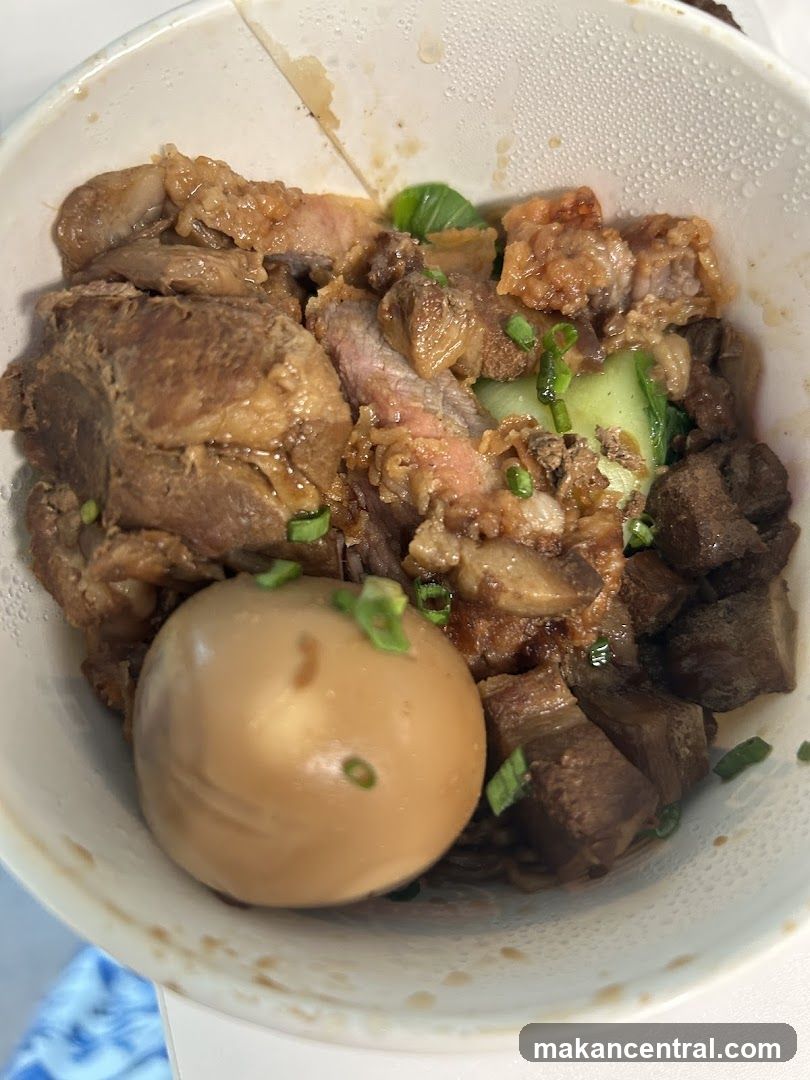 Bowl of braised meat and egg